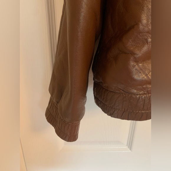 Vintage Robert Lewis Sherpa lined leather jacket, size 40 - Picture 6 of 11